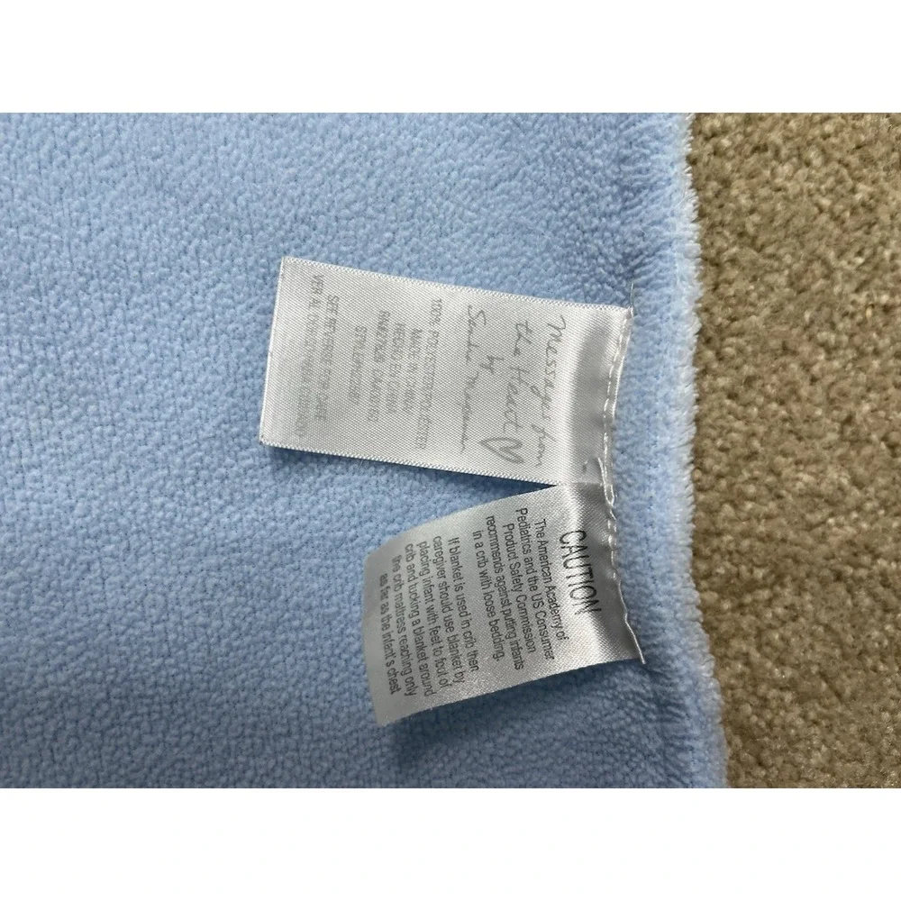 Messages‎ from the Heart Baby Blanket Blue Super Star Puppy Dog Fleece